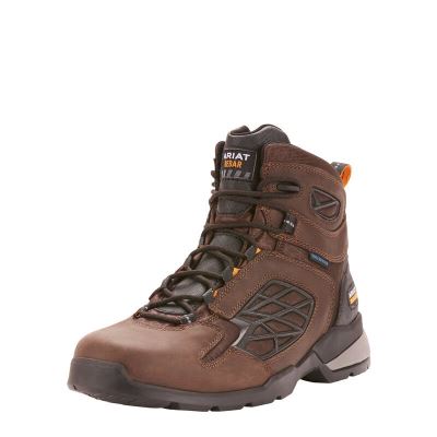 Ariat Work: Rebar Flex 6" Waterproof Zapatos de Seguridad Hombre - Marrones Oscuro (PSJOV7143)